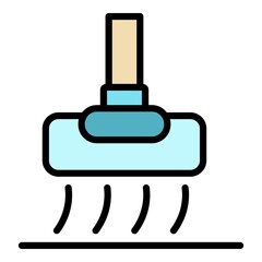 Disinfection mop icon. Outline disinfection mop vector icon color flat isolated