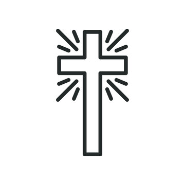 christian cross clipart black and white