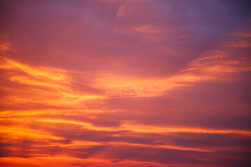 Naklejka na ściany i meble Fantastic colorful sunrise with cloudy sky.