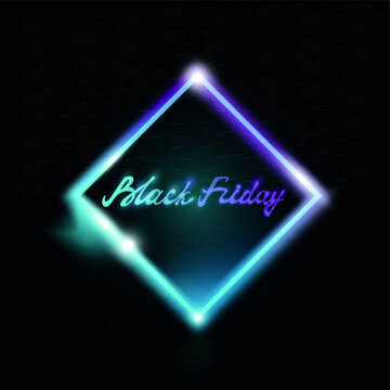 blue and violet balack friday logo on dark background 