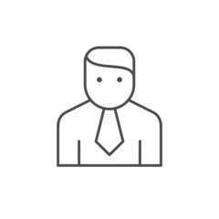 Businessman person line outline icon