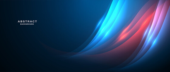Shiny lights abstract background. Blue technology concept. vector illustration.
