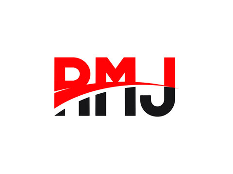 RMJ Letter Initial Logo Design Vector Illustration