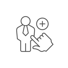 Choice of employee line outline icon
