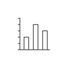 Financial graph line outline icon