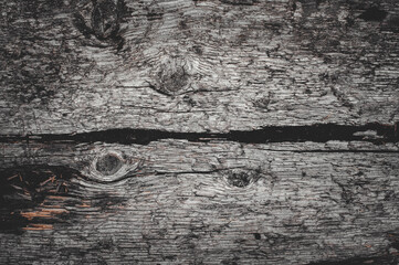 Old wood texture. Gray embossed background of an old wooden board.