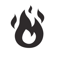fire flame simple icon symbol