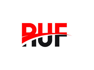 RUF Letter Initial Logo Design Vector Illustration