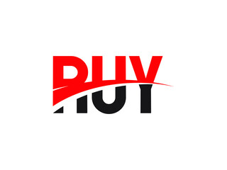 RUY Letter Initial Logo Design Vector Illustration