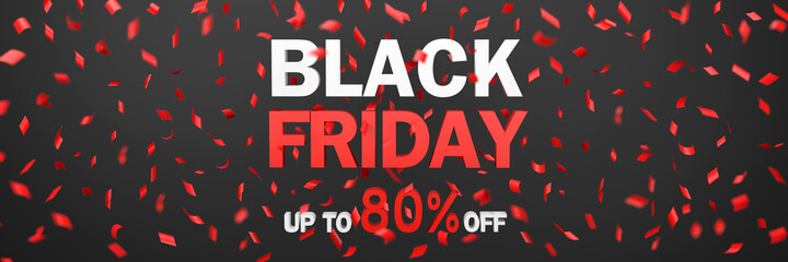 Celebrate Black Friday with on a black background.