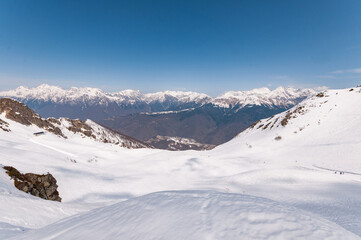Fototapeta na wymiar winter mountains of the caucasus