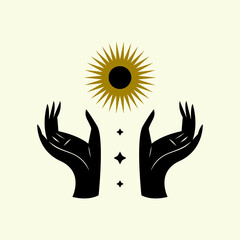 magical girl hands art mystical Reiki meditation