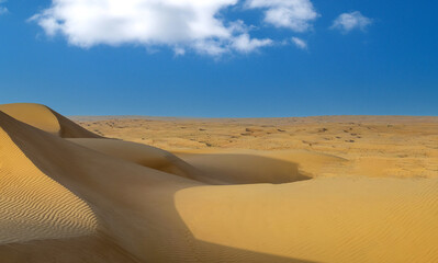 Sand dunes and sky in the Wahiba desert