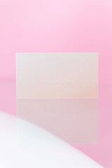 Light pink rectangle on pink background vertical