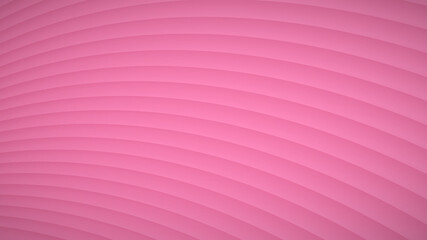 Abstract background of wavy curved stripes with shadows in pink colors