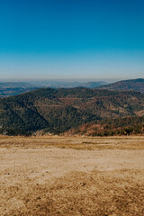 Autumn colors in Carpathian mountains, Zakhar Berkut. Tourism, recreation and travel concept