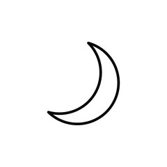 Fototapeta na wymiar Crescent, moon line icon design concept