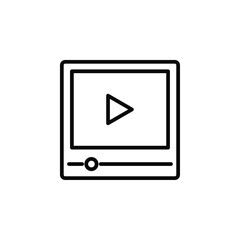Video, media player line icon design concept 