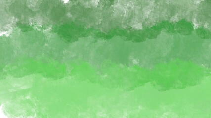 Green abstract watercolor background with space. Hand painted wallpaper art.