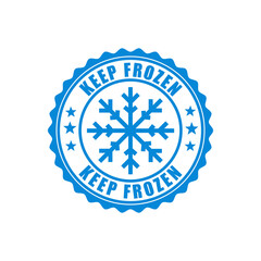 Blue Keep frozen circular badge