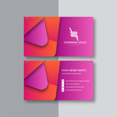 Modern business card design in professional style 