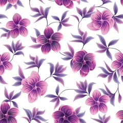 Flower and leaves tropical exotic seamless pattern colorful fabric texture print repeated. Exotic frangipani floral elements, abstract leaves tropic purple and branches on white background. wallpaper