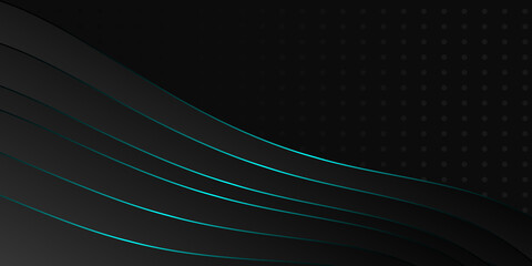 Abstract black background with blue lines