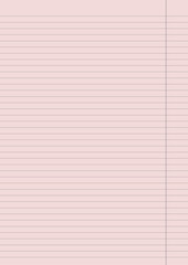 Fototapeta premium Sheet of lines on a pink background. Perfect for planner, notebook, school, print. A4 sheet proportion.
