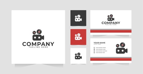 Video vinyl or media vinyl logo design inspiration and business card