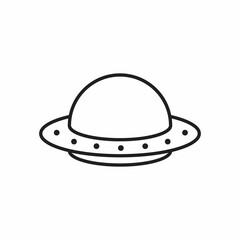 The icon of UFO. Simple flat icon illustration