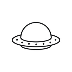 The icon of UFO. Simple flat icon illustration