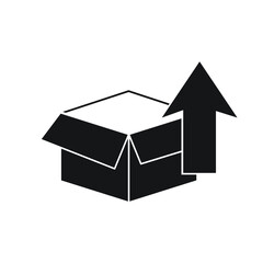 box icon, isolated box sign icon