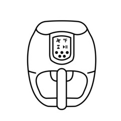 Air fryer kitchen vector icon editable stroke