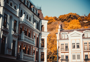 Naklejka premium Beautiful architecture in the city of Kiev in Autumn