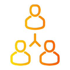 teamwork gradient icon