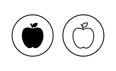 Apple icons set. Apple sign and symbols for web design.
