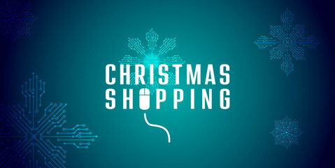 Weihnachten einkaufen shopping Text illustration
