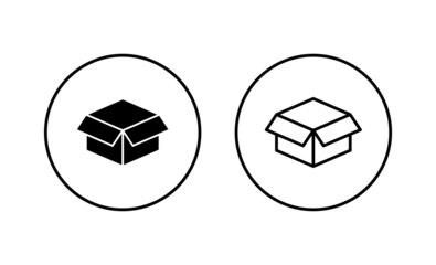 Box icons set. box sign and symbol, parcel, package