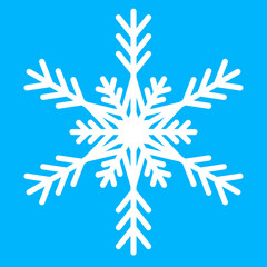 Snowflake winter christmas decoration. Crystal snowflake geometric vector