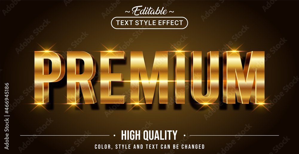 Poster Editable text style effect - Premium text style theme.