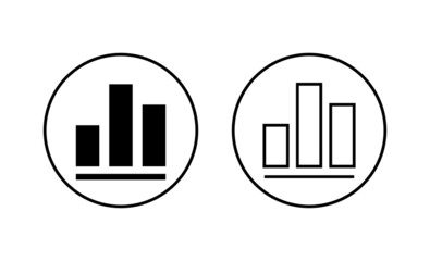 Growing graph Icons set. Chart sign and symbol. diagram icon