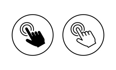 Obraz premium Hand click icons set. pointer sign and symbol. hand cursor icon