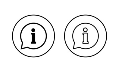 Information sign icons set. about us sign and symbol. question mark icon