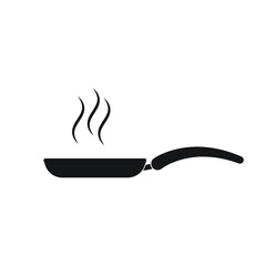 frying pan icon design isolated on white background