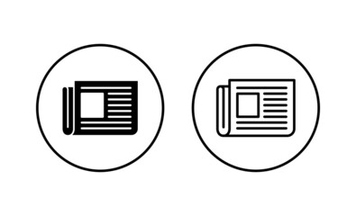 Newspaper icons set. news paper sign and symbolign