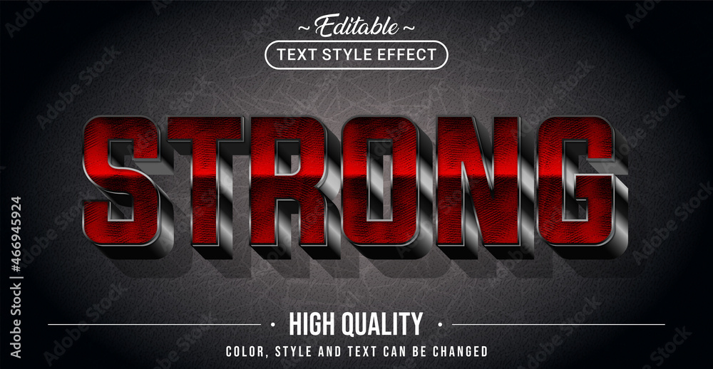 Poster Editable text style effect - Strong text style theme.