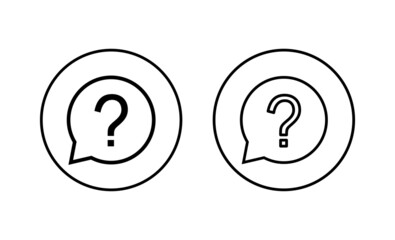 Question icons set. question mark sign and symbol
