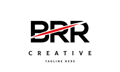 BRR creative cut three latter logo