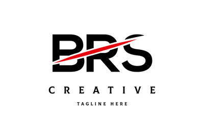BRS creative cut three latter logo