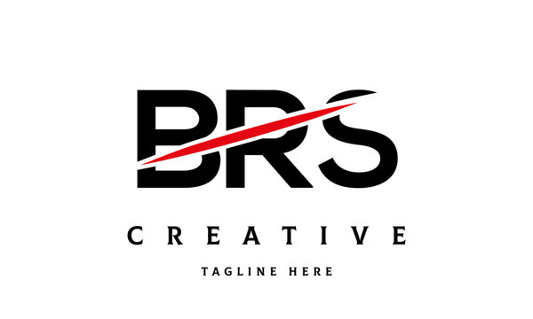 BRS creative cut three latter logo